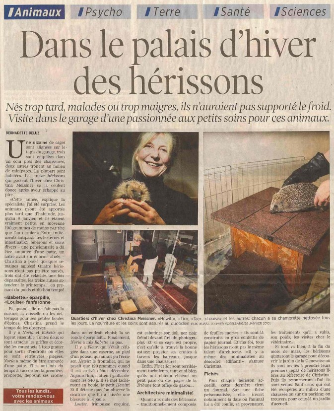 article dans la tribune de genève du 01.02.2010